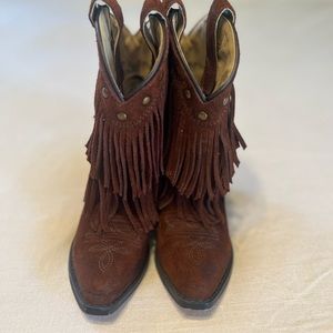 Girls Size 11.5 Western Fringe Dressy Boots